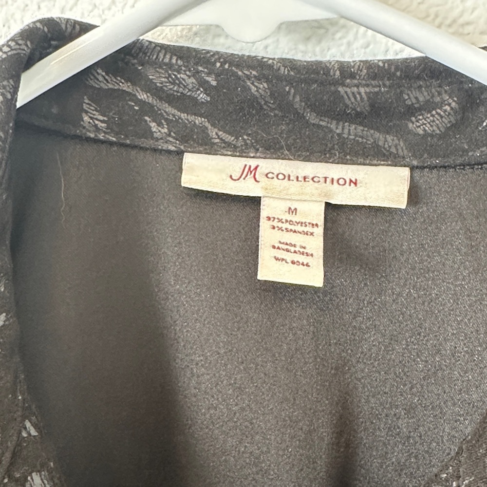 JM Collection Black and Brown Patterned Women's Blazer - Picture 2 of 2